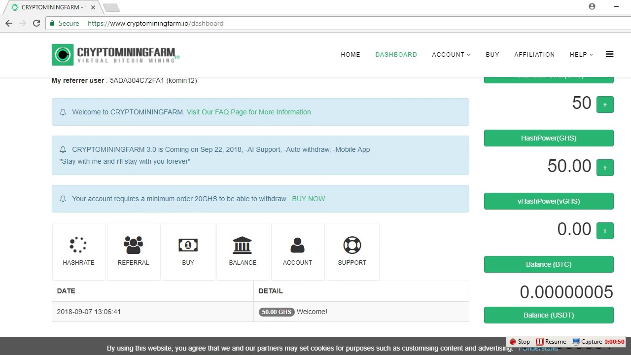 Free HashPower(GHS) After Registration