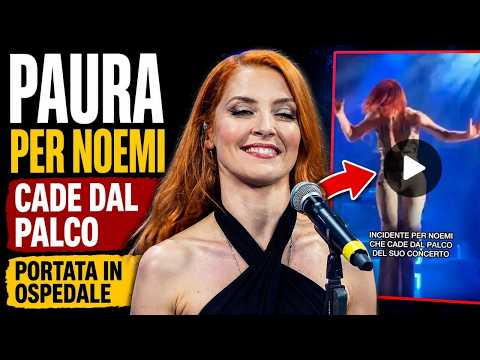 Video Choc al concerto di Noemi: cade dal palco e finisce in ospedale