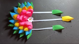 DIY Paper Flower Wall Hanging | Easy Paper Craft Ideas For Home Decoration | Wall Decor