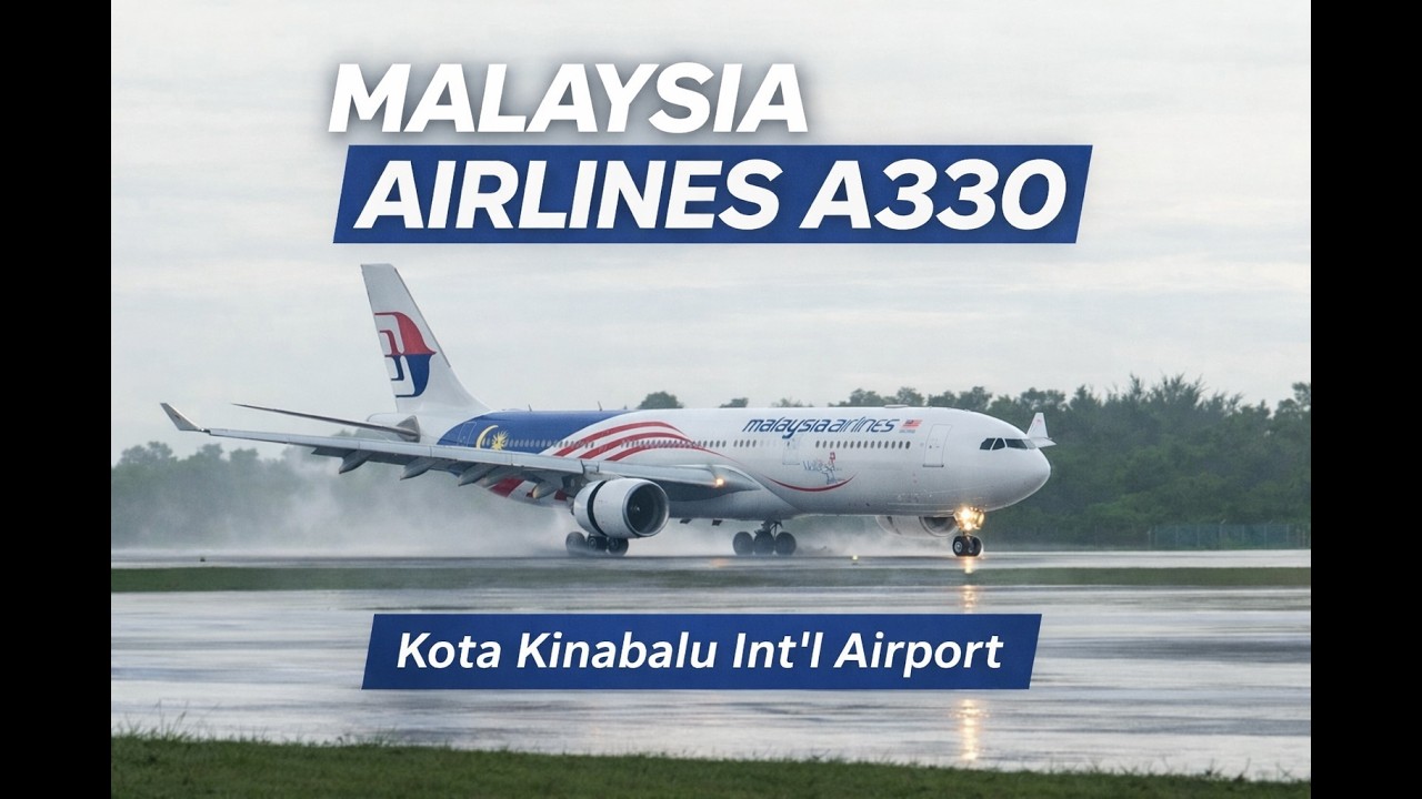 Splashy Runway! During CNY Peak - Busy Rainy Day @ Kota Kinabalu Int'i Airport