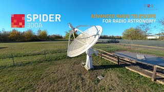 SPIDER 300A 3.0 meter diameter radio telescope for radio astronomy
