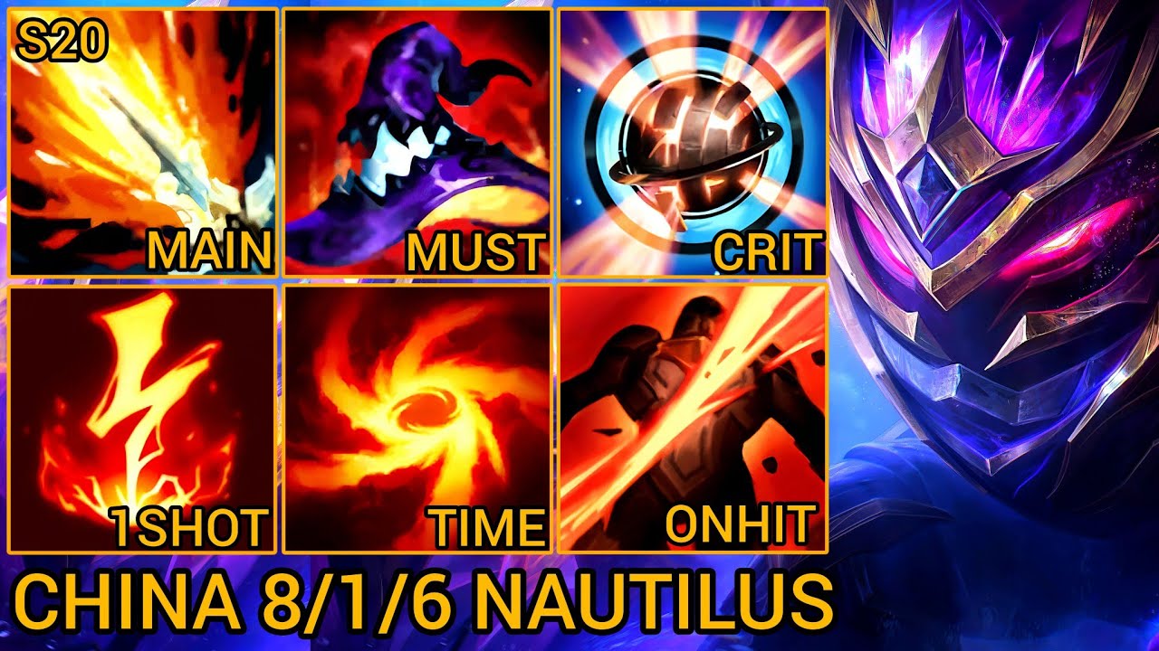 Challenger Nautilus Mage Build Jungle MVP 8/1/6 - China Wild Rift New Meta Build & Runes By Tiarty