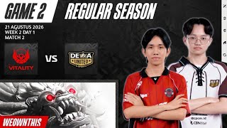 COMEBACK IS REAL !! | BTR VS DEWA | GAME 2 | MPL ID S18 REGULAR SEASON WEEK 2 DAY 1