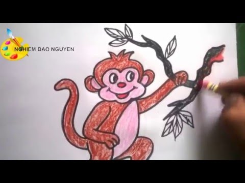 Vẽ con khỉ/How to Draw Monkey - YouTube