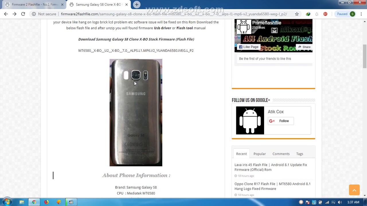 Samsung Galaxy S8 Clone X BO Flash File Android 7 0 Hang Logo Fix Firmware Download 100% Tested