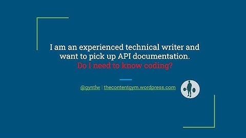 Do I need to know coding to do API documentation?
