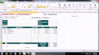 FACTURA SISTEMATIZADA EN EXCEL