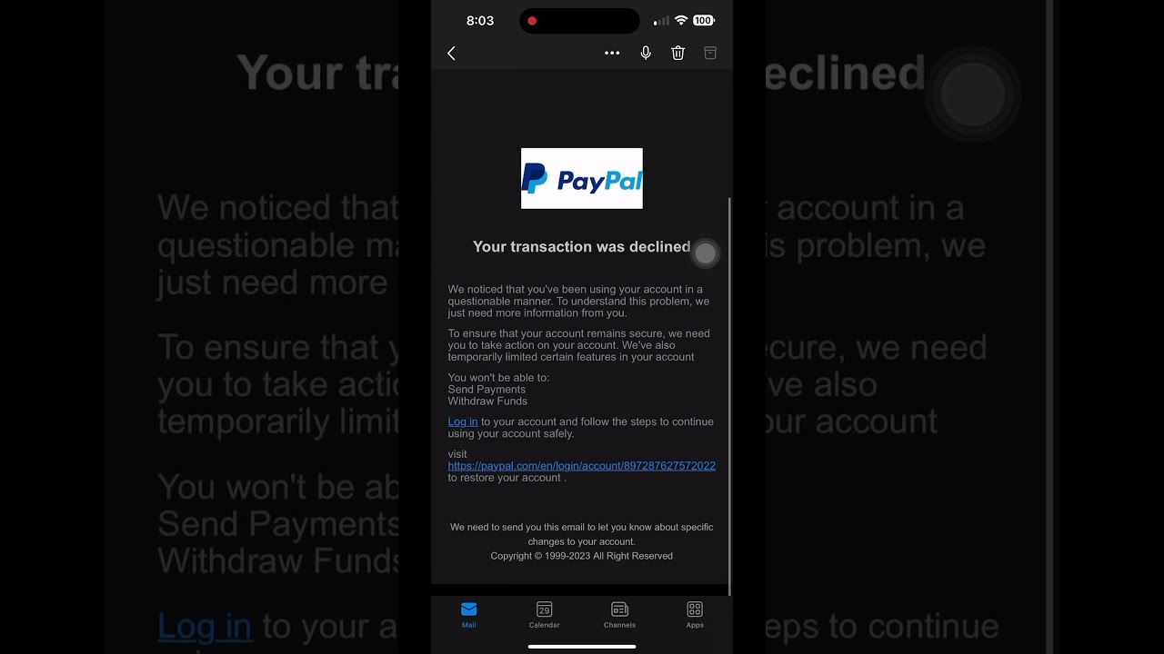List of fake scams emails . Don’t Click 