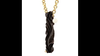AG 13 Carved Chalcedony Sculpture Pendant and Brooch