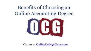 Benefits of Choosing an Online Accounting Degree
