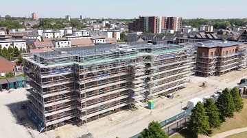 Connolly Scaffolding Ltd - 6 new build timber framed apartments in Salford