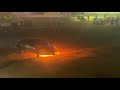 FIRE!!!! Race car scdra fwd catches flames #dirtracing #lakeviewspeedway #racing #shorttrackracing