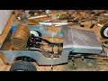 OH35A01 Willy's jeep rat rod update... brass stanchions for the faux gas tank wooden barrel 🤏 closer