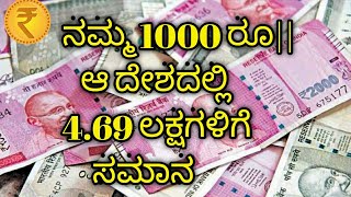 Value Of Indian Currency In Other Countries | Facts about Indian Currency | Kannada Kalimane Dollar Exchange Indian Rupees 100 Dollars Value In Kannada