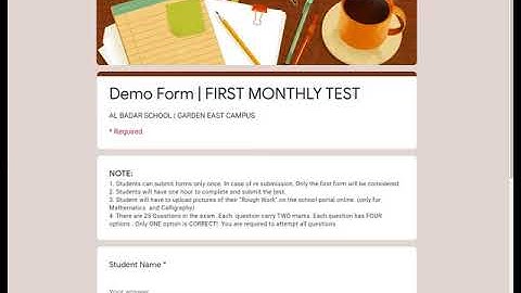 Demo Video | How to attempt Google Form Test