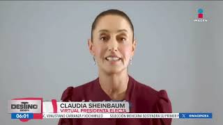 Claudia Sheinbaum agredece felicitaciones tras su triunfo electoral