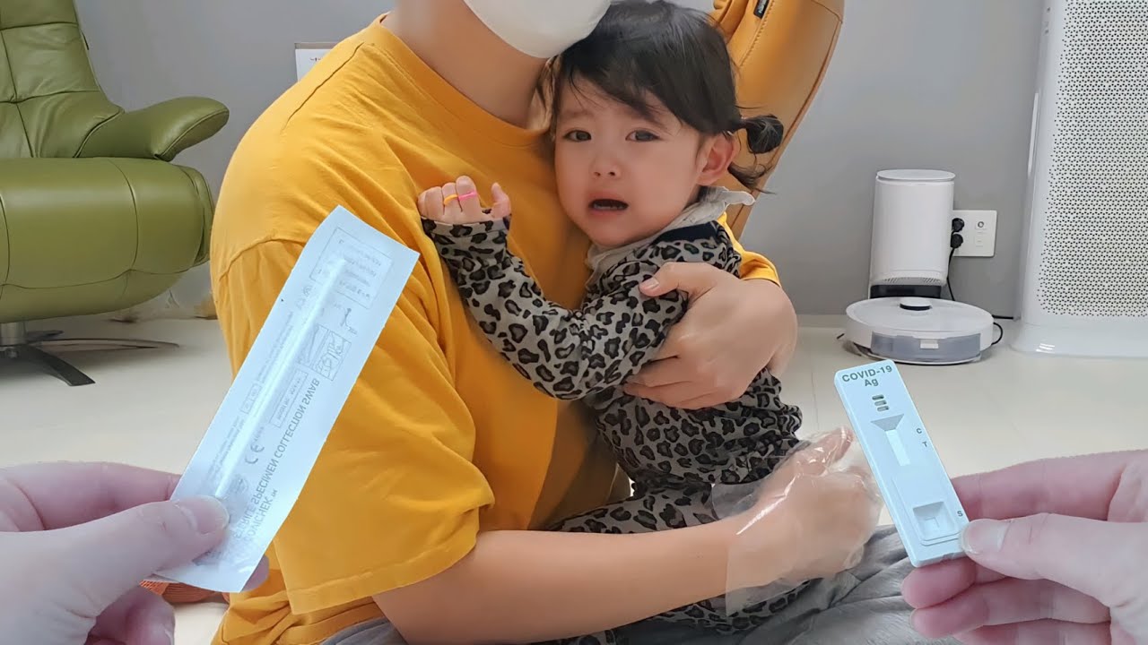 [SUB] Пытаюсь пройти самотестирование на COVID с 24-месячным ребенком, находящимся на самоизоляции.🧪