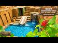 Building a Swimming Pool with Water Slide Next to a Secret Underground House
