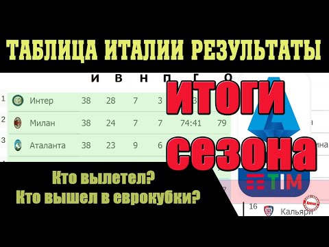 Италия серия а таблица результаты