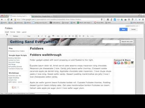 In a Minute: Embed Drive Folder in Google Sites