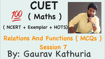 Relations And Functions  MCQs | CBSE | CUET | Domain Maths MCQs | JEE Mains | Practice Session 7