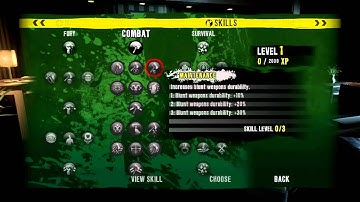 Dead Island complete walkthrough and guide part 1.1 Sam B skill trees