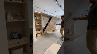 Murphy Bed + Home Office Desk: Conversion is a snap. 🫰 # #smallroom #savespace #tailoredcloset