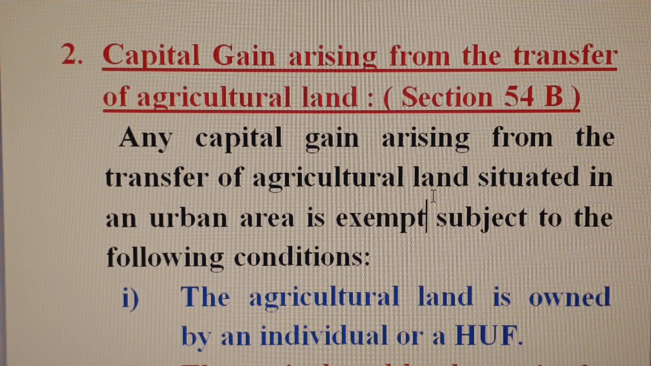 Exempted Capital Gain Problem 5 YouTube