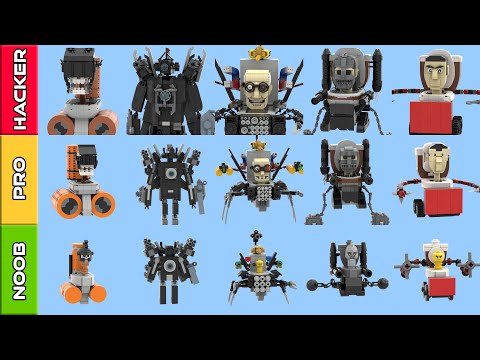 All Skibidi Toilets Lego (Collection #9): Noob, Pro, HACKER!!! / (Skibidi Toilet)