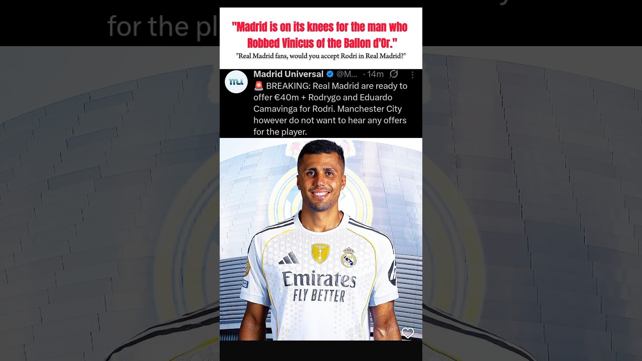 Rodri to Madrid yes or no | Real Madrid 