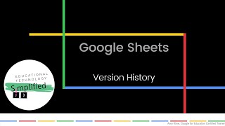 Google Sheets - Version History