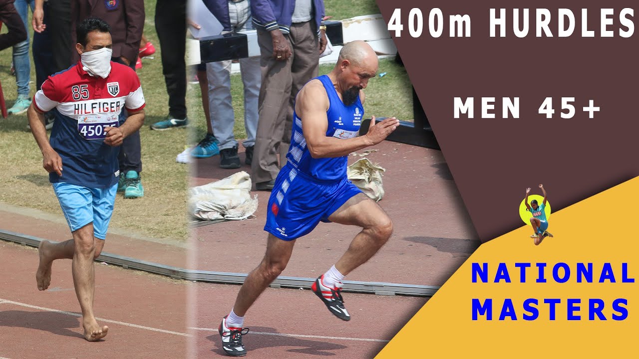 400m Hurdles Final - Men Age Group 45+ National Masters Athletics 2020