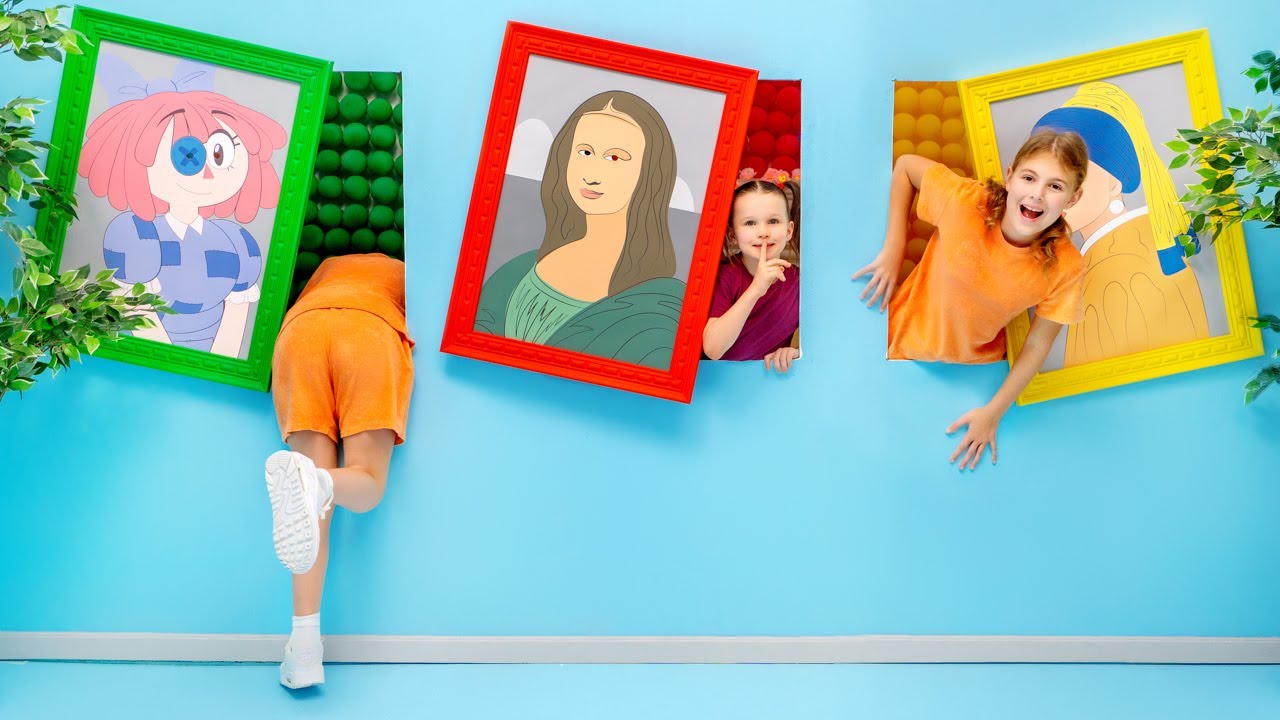 Дети прыгают через стену