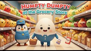 🥚 Humpty Dumpty at the Grocery Store 🛒😂 | Funny Kids Adventure 🎶✨ | Viral Nursery Fun 🚀