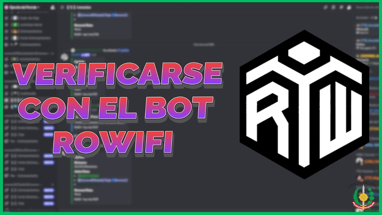 Rowifi Como Verificarse con el BOT RoWIFI | Ejercito Peruano de Roblox - YouTube