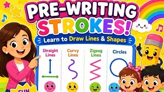 Pre-Writing Strokes Song for Kids | Learn Lines, Curves, Zigzags & Circles | Preschool Learning#yt 