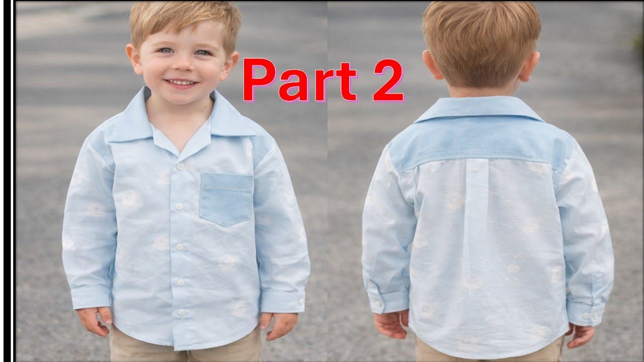 خياطة ياقة قميص أولاد مع الدعامة | خطوة بخطوة | الجزء الثاني