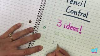 3 Pencil Control Activities