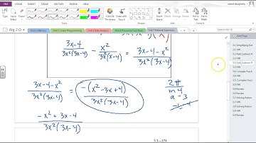 Alg2 3.3 Add/Subtract Rational Expressions