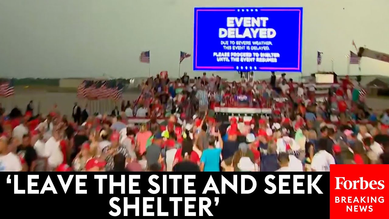 JUST IN Trump Audio Message Tells NC Rally Attendees That Rally Is Delayed Due To Weather