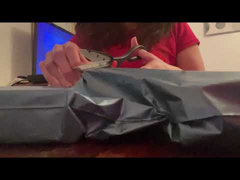 ASMR Opening a Package Fast Tapping softly spoken