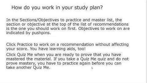 MyLab XL Student View of the Study Plan New UI Jan 2017
