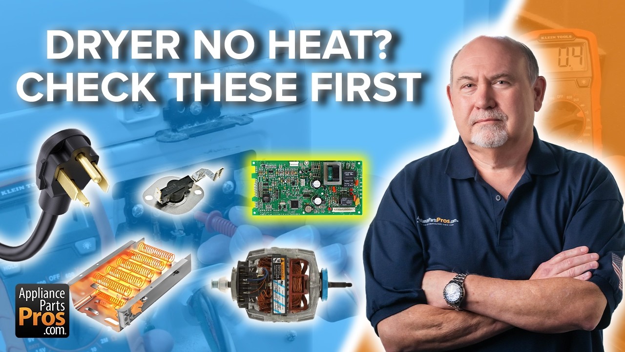Electric Dryer Not Heating? Test These 5 Parts First