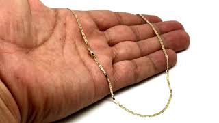 14k Yellow Gold Mariner Link Chain Necklace, 1.7 mm