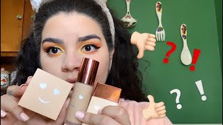 Benefit cosmetics New Hello Happy brightening foundation and Velvet powder foundation