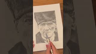 Karakalem Atatürk Portre Ürk