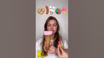 Big or Small challengeGiant pretzel or pink gummy ice cream? by Hmelkofm#shorts Best video