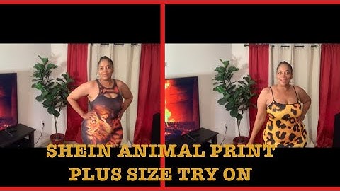 PLUS ANIMAL PRINT DRESSES TRY ON - CURVY WOMAN