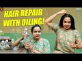 Hair repair with oiling  hair care  pragathi  pragstrong