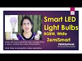 ZemiSmart WiFi RGBW Smart Light Bulbs Demo | Works Alexa Google Home Siri Homekit Tuya SmartLife App